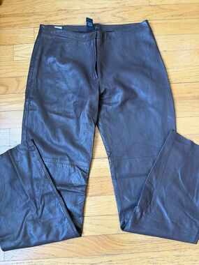 BCBG MaxAzria Dark Brown Leather Pants